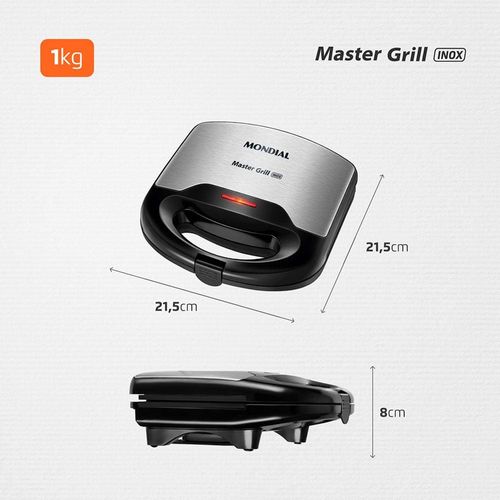 Sanduicheira Mondial Master Grill S-20 - Preto/Inox 110V