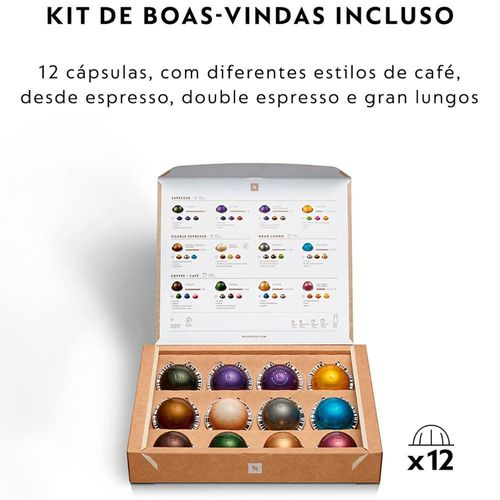 Máquina de Café Nespresso Vertuo Pop com Kit Boas-Vindas – Azul Pacífico 220V