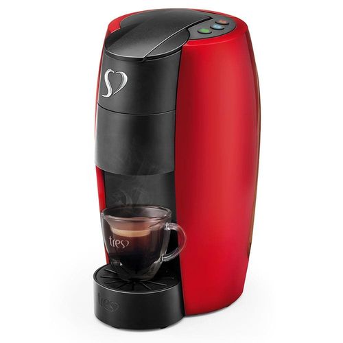 Cafeteira Espresso TRES Lov Automática Multibebidas – Vermelha 220V