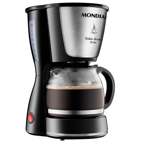 Cafeteira Elétrica Mondial Dolce Arome Inox C-30 18 Xícaras - Preta 110v
