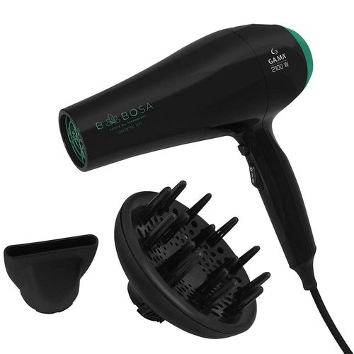 Secador de Cabelos GA.MA Italy Babosa Ceramic Íon Motor AC Profissional 2100W - Preto 220v