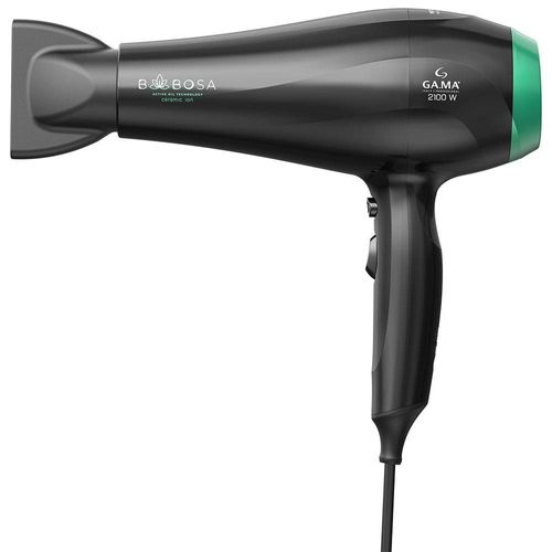 Secador de Cabelos GA.MA Italy Babosa Ceramic Íon Motor AC Profissional 2100W - Preto 220v