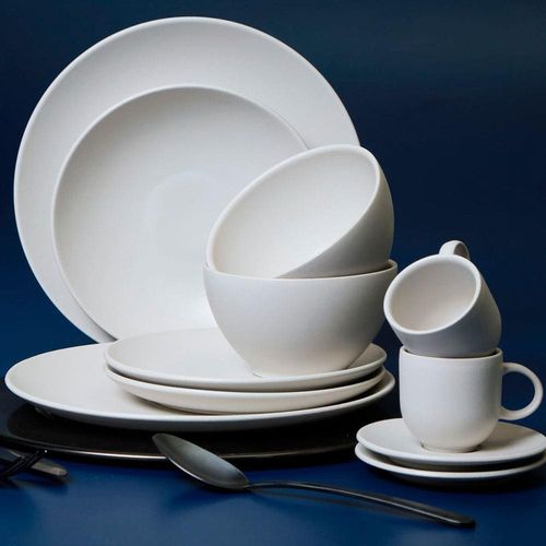 Conjunto com 6 Pratos Fundos Porto Brasil Coup Vit em Stoneware 20,3 cm – Cinza