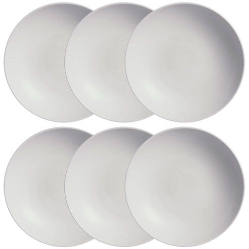 Conjunto com 6 Pratos Fundos Porto Brasil Coup Vit em Stoneware 20,3 cm – Cinza