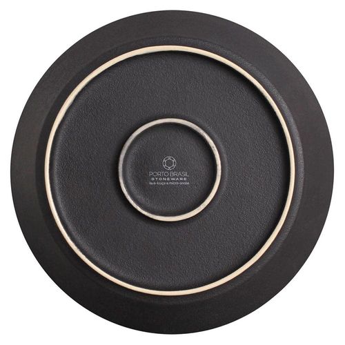Conjunto com 6 Pratos Fundos Porto Brasil Neo Night Sky em Stoneware 19,5 cm – Azul