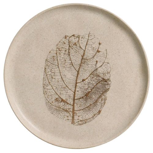 Conjunto com 6 Pratos Rasos Porto Brasil Bio Outono em Stoneware 27,5 cm – Cinza