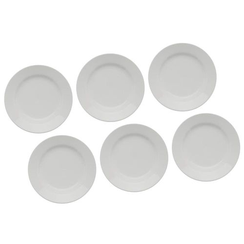 Conjunto de Pratos Rasos Oxford Biona Donna em Cerâmica 24cm – 6 Peças