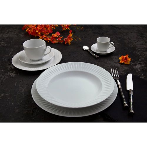 Aparelho de Jantar, Chá, Café e Sobremesa 42 Peças Germer Diamante em Porcelana – Branco