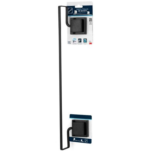 Porta Toalha de Banho Piatina 3M Arthi - Preto