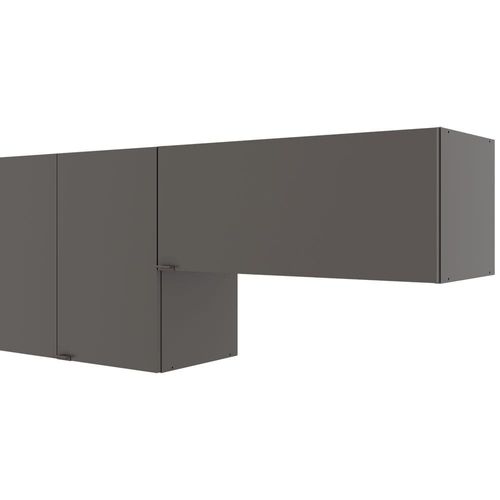Cozinha Completa Bartira Joy com 11 Portas, 2 Gavetas, 5 Prateleiras e Nicho para Micro-ondas - 244,5cm de largura Grafite