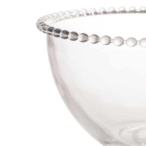 Saladeira com Pé Wolff Pearl em Cristal 1900ml - Transparente