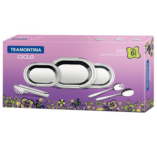 Conjunto de Baixelas Tramontina Ciclo Inox - 6 Peças
