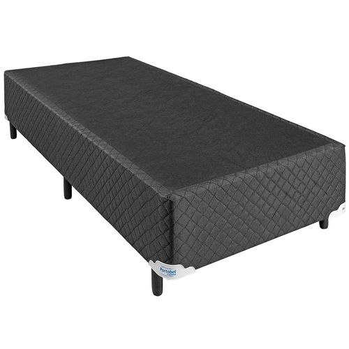 Cama Box de Solteiro Portobel + Colchão de Solteiro Portobel Diplomata Orthopedic com Espuma D-33 65x88x188 cm - Preto