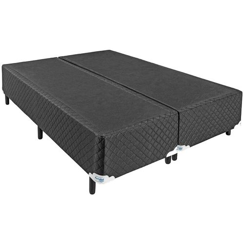 Cama Box Queen Portobel + Colchão Queen Portobel Diplomata Orthopedic com Espuma D-33 65x158x198 cm - Preto
