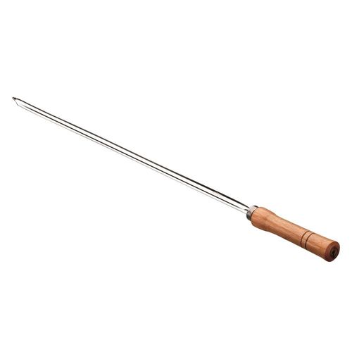 Conjunto de Grelha para Coraçãozinho e Espetos Simples Utimil em Aço Cromado, Aço Inox e Madeira – 3 Peças