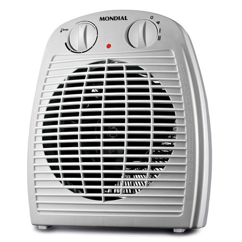 Aquecedor de Ambiente Mondial A-08 com Controle de Temperatura - Cinza 220V