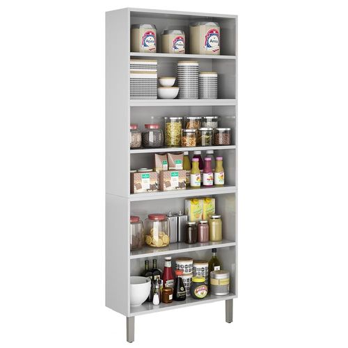 Paneleiro Itatiaia Tarsila com 6 Portas e 5 Prateleiras - Branco - 80cm de largura