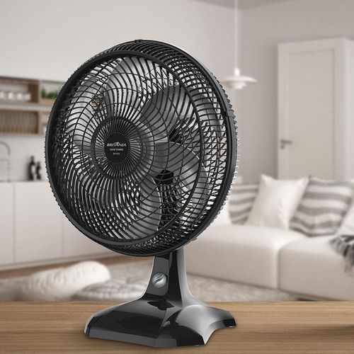Ventilador de Mesa Britânia Maxx Force BVT400 40cm com 3 Velocidades e 6 Pás - Preto 220V