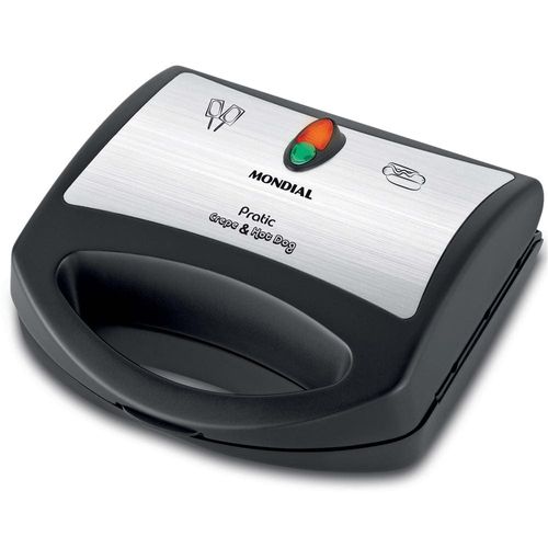 Crepeira Pratic Crepe & Hot Dog Mondial CP-01 Prepara 6 Crepes com 850W de Potência - Preta 110V