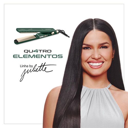 Chapinha | Prancha Mondial by Juliette P-Ju 02 com Titânio e Nano Silver 230°C Verde - Bivolt