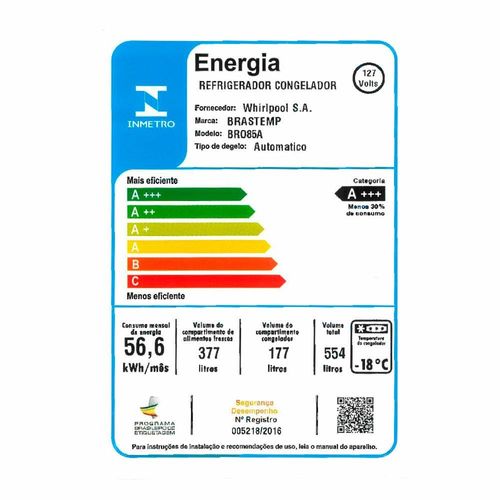 Geladeira Brastemp BRO85AE Frost Free French Door com Tecnologia Inverter e Painel Touch 554 Litros - Black Inox 110V