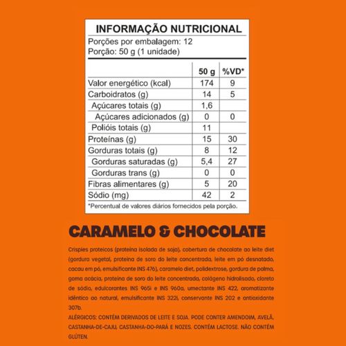Bold Crunch Caramelo E Chocolate Bold Snacks 50g