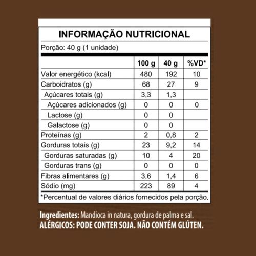 Chips de Mandioca com Sal Mundo Verde Mundo Verde 40g