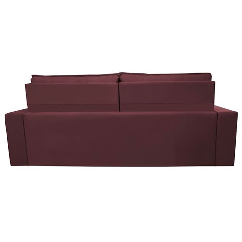 Sofá 3 Lugares Cama inBox Belém Retrátil e Reclinável Revestido em Suede Velusoft - 200cm de largura Vinho