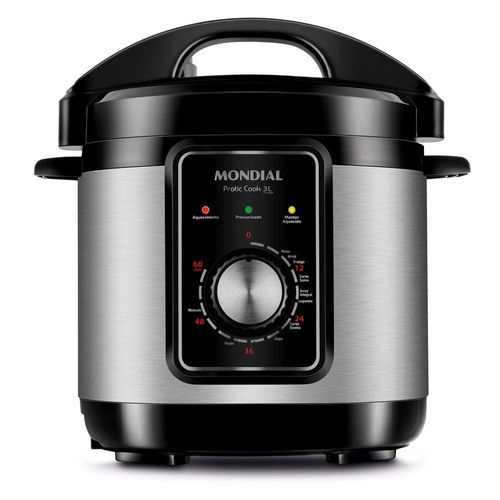 Panela Elétrica de Pressão Mondial PE-47 Pratic Cook 3L - Inox 110V