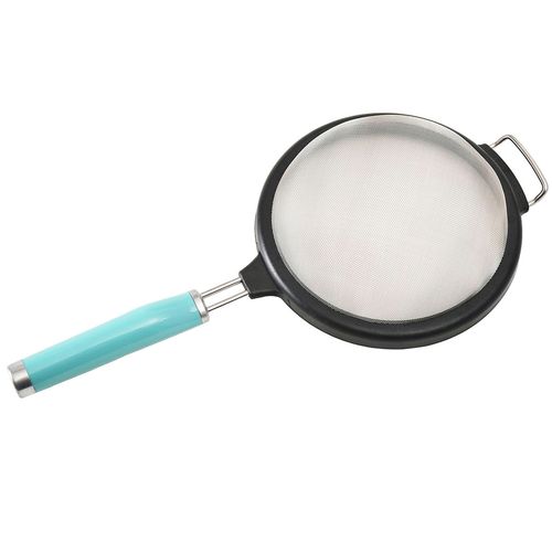 Peneira Aço Inox Cozinha Coar Polvilhar Prático KitchenAid Cor:Azul