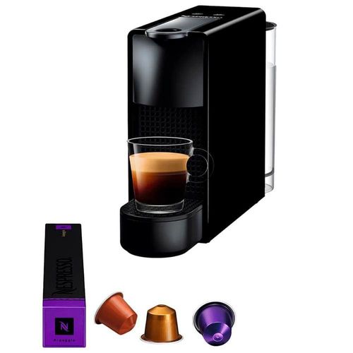Máquina de Café Nespresso Essenza Mini C30 com Kit de Cápsulas Para Degustação - Preta 220V