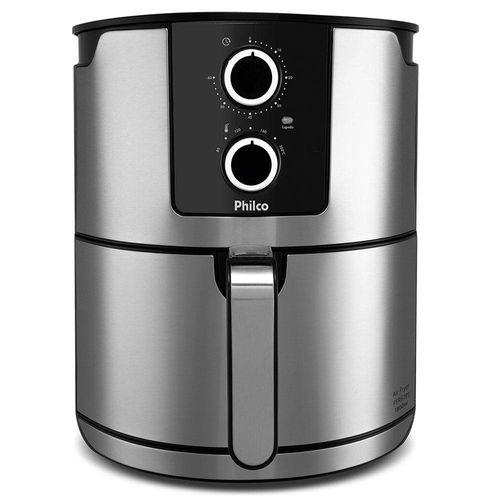 Fritadeira Elétrica Sem Óleo Air Fryer Philco PFR67PI 6,1L – Inox/Preta 110V