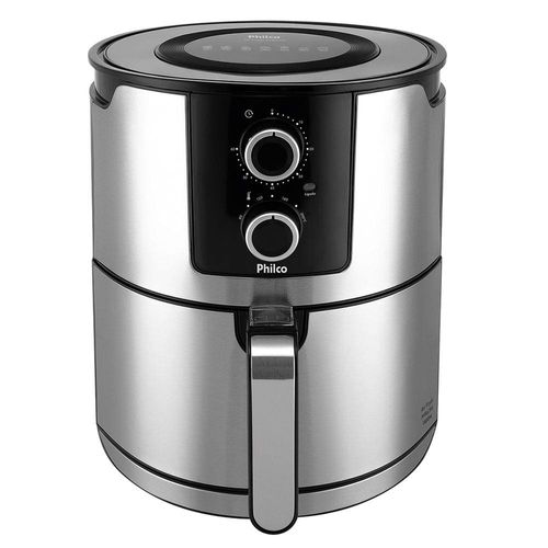 Fritadeira Elétrica Sem Óleo Air Fryer Philco PFR67PI 6,1L – Inox/Preta 110V