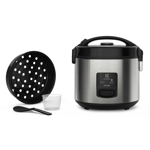 Panela Elétrica de Arroz Electrolux Efficient ERC20 por Rita Lobo com Trava de Segurança 3,5L – Inox e Preta 110V