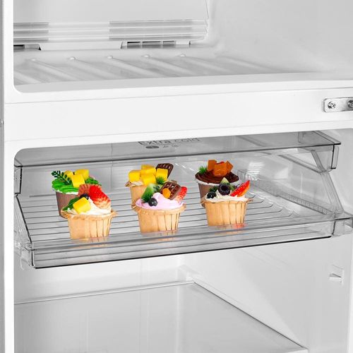 Geladeira Midea Duplex MD-RT572EVD461 Frost Free Inox com Painel Touch e Turbo Freezer – 425 litros 220V