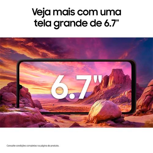 Smartphone Samsung Galaxy A06 Branco 4G 128GB 4GB RAM Tela 6,7" Processador Octa-Core, Câmera Traseira de 50MP e Selfie de 8MP