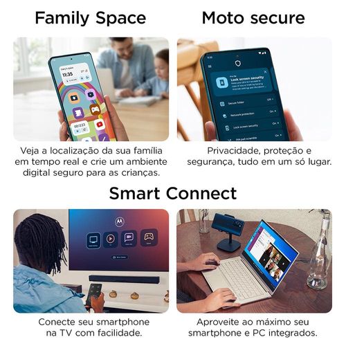 Smartphone Motorola Moto G35 Coral 5G, 256GB, 12GB RAM Boost, Processador Octa-Core, Câmera Traseira 50MP + 8MP, Selfie de 16MP e Tela de 6.7"