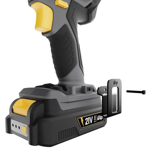 Parafusadeira e Furadeira de Impacto WAP K21 ID01 com acessórios - Cinza e Amarelo