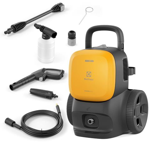 Lavadora de Alta Pressão Electrolux PowerWash 1400W com 1800PSI, Alça Retrátil, Engate Rápido, Bico Vario, Stop Total e Aplicador de Detergente 220V