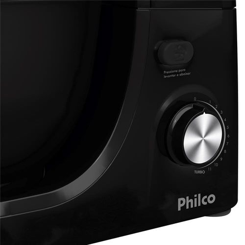 Batedeira Planetária Philco PHP500 Turbo com 11 Velocidades e 500W – Preto 220V