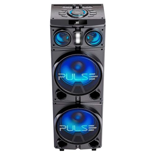 Torre de Som Pulse Storm SP514 com Iluminação LED, Bluetooth, Entradas de Microfones e Rádio FM- 1500W RMS