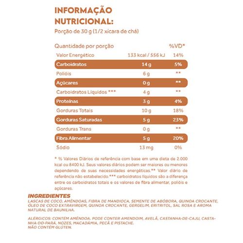 Granola Classic Vanilla Puravida 180g