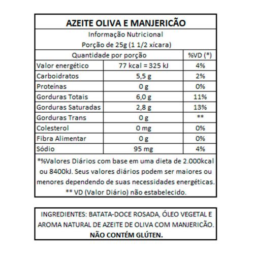 Chips Batata Doce Azeite e Manjericão Roots To Go 45g