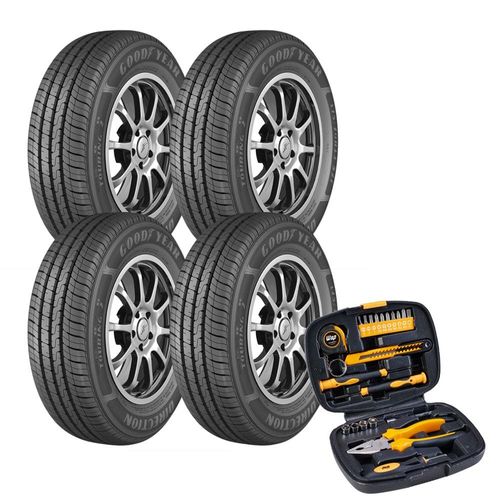 4 Pneus Goodyear Direction Touring 2 175/70 Aro 13 82T + Maleta de Ferramentas Manuais WAP MKF21 com Trena, Chaves - 21 Peças