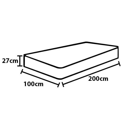 Colchão Solteirão Castor Sleep Revolution com Molas Ensacadas e Euro Pillow 27x100x200 cm - Branco/Bege