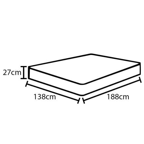 Colchão Casal Castor Sleep Revolution com Molas Ensacadas e Euro Pillow 27x138x188 cm - Branco/Bege