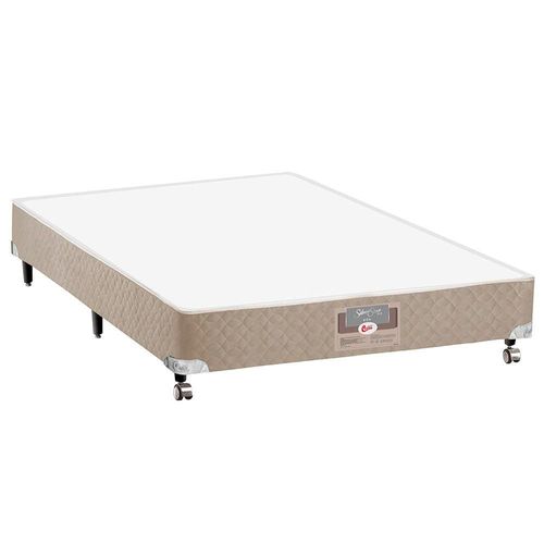 Cama Box Casal Castor Silver Star Air com Mola Pocket 71x138x188cm – Branco/Bege