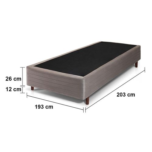 Base Box para Colchão King Size Hellen Dublin 26x96x203cm - Bege