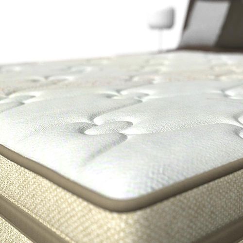 Colchão Queen Size Probel Arezzo com Pillow Euro e Molas Ensacadas Individualmente 26x188x158cm - Bege e Branco