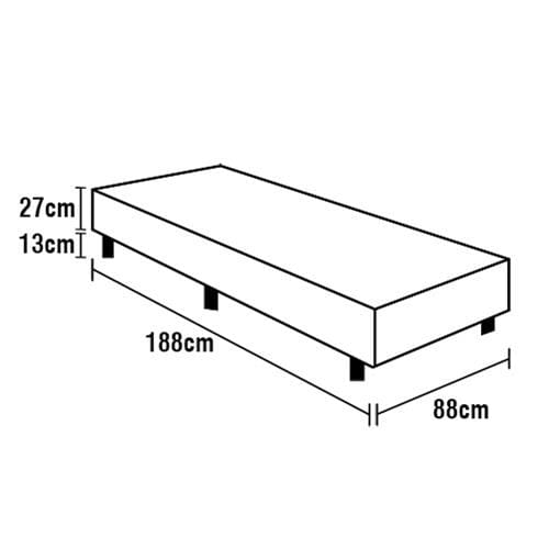 Base Box para Colchão de Solteiro Ortobom Evidence 40x88x188 cm - Cinza